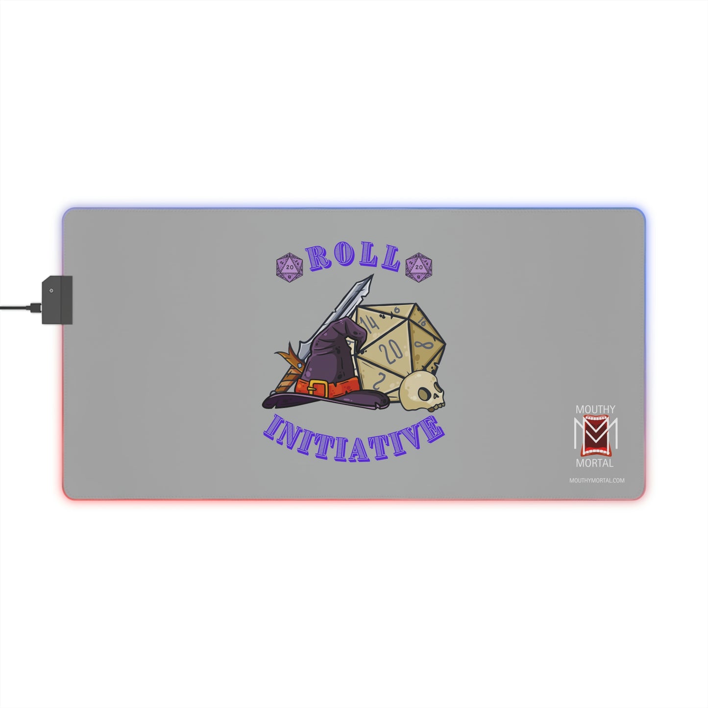 D&D Roll Initiative LED Gaming Mouse Pad