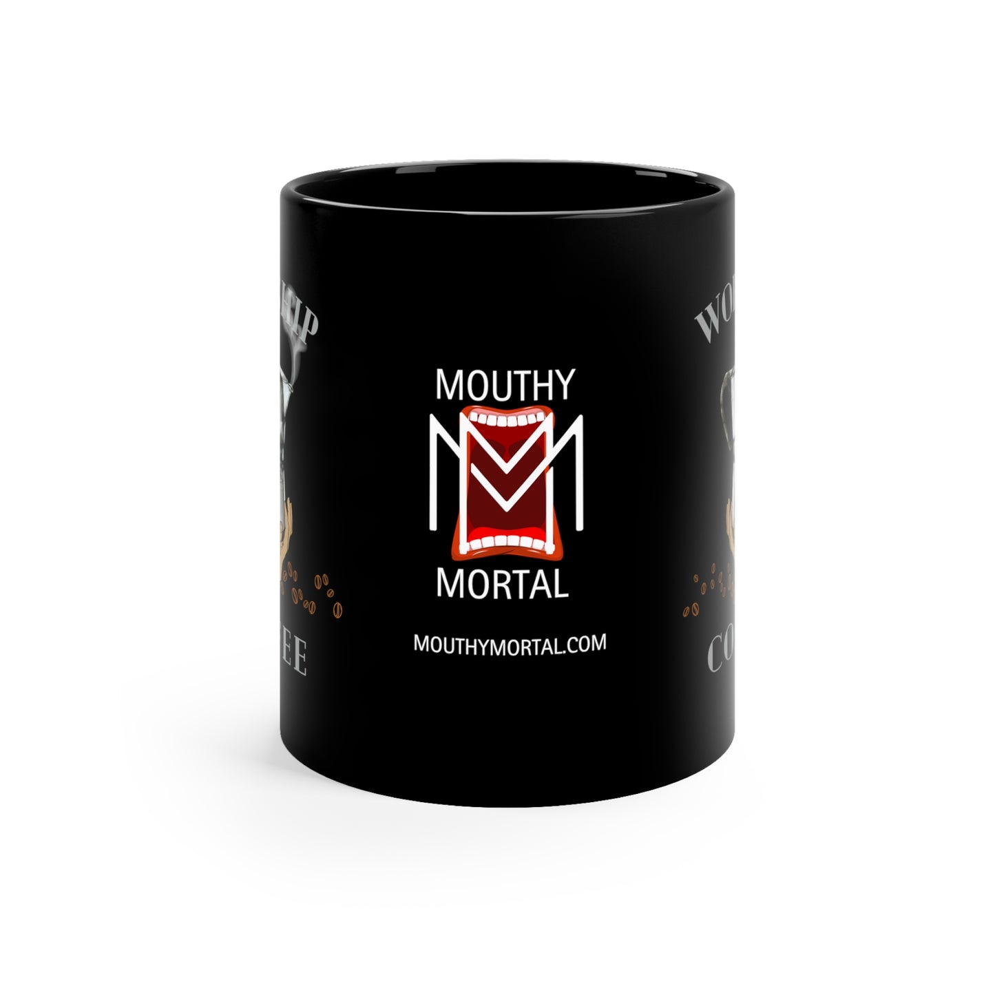 HH Worship Coffee 11oz Black Mug