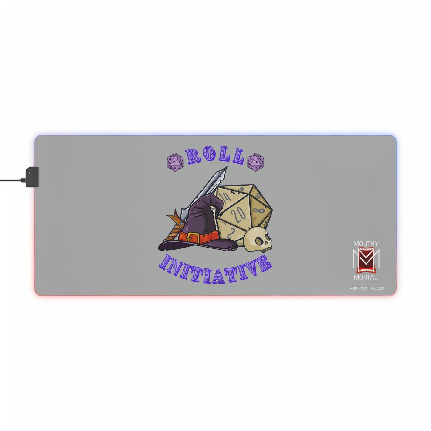 D&D Roll Initiative LED Gaming Mouse Pad