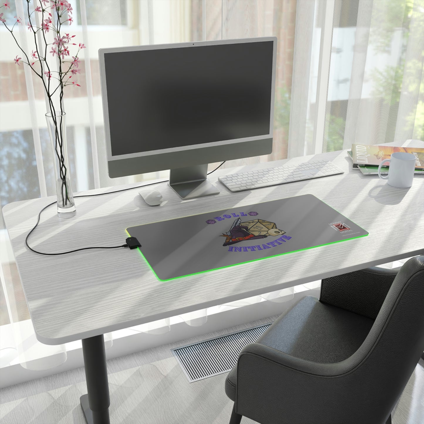 D&D Roll Initiative LED Gaming Mouse Pad