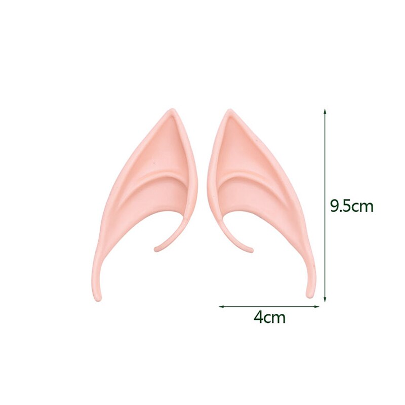 1Pair Cosplay Latex Fairy Angel Elf Ears Halloween Masquerade Party Costumes Halloween Party Decoration Supplies Photo Props
