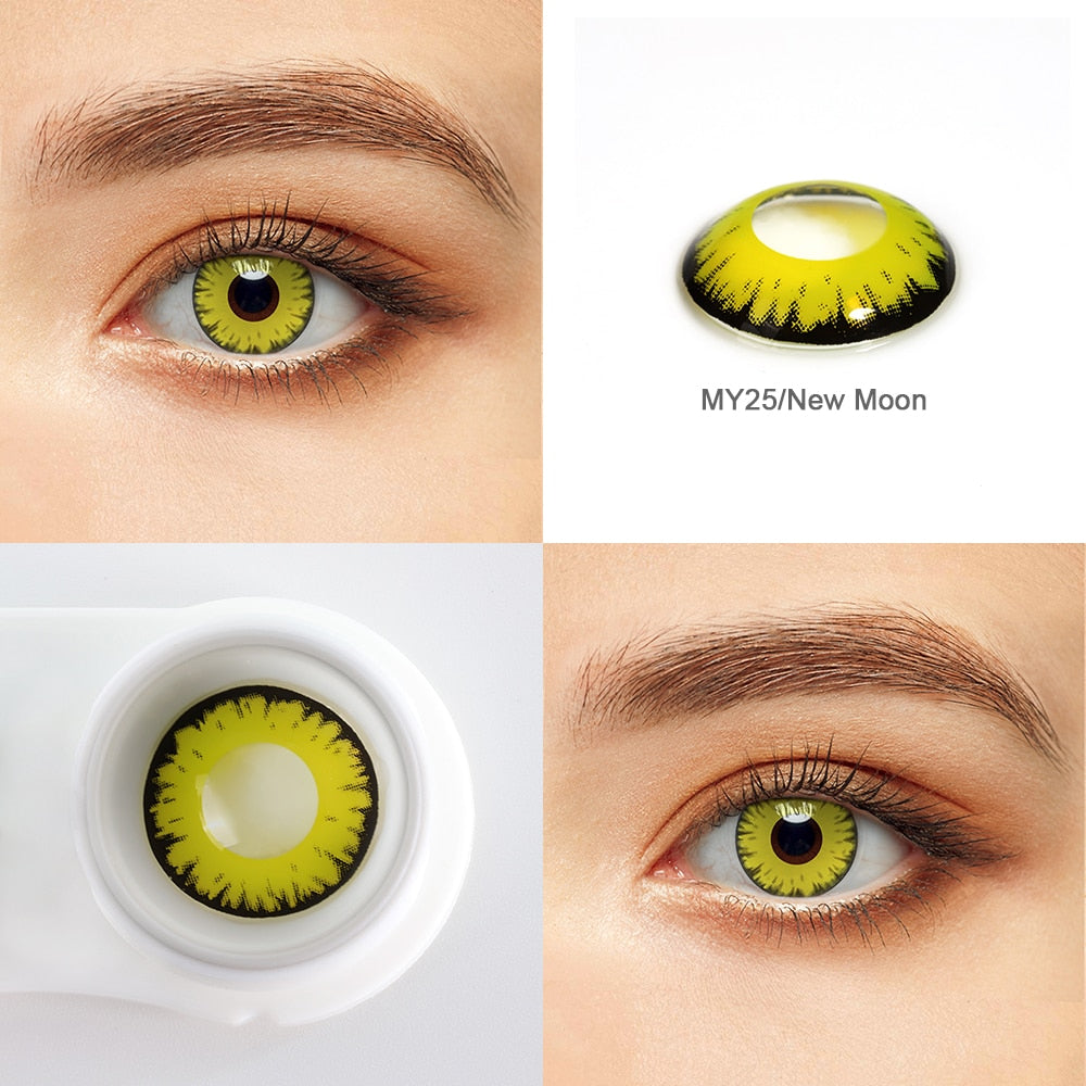 Halloween Contact Lenses Yearly Cosplay Anime Colored Contact Lenses White Contact Lenses For Eye Whiteout Lenses Cat Eyes Lens