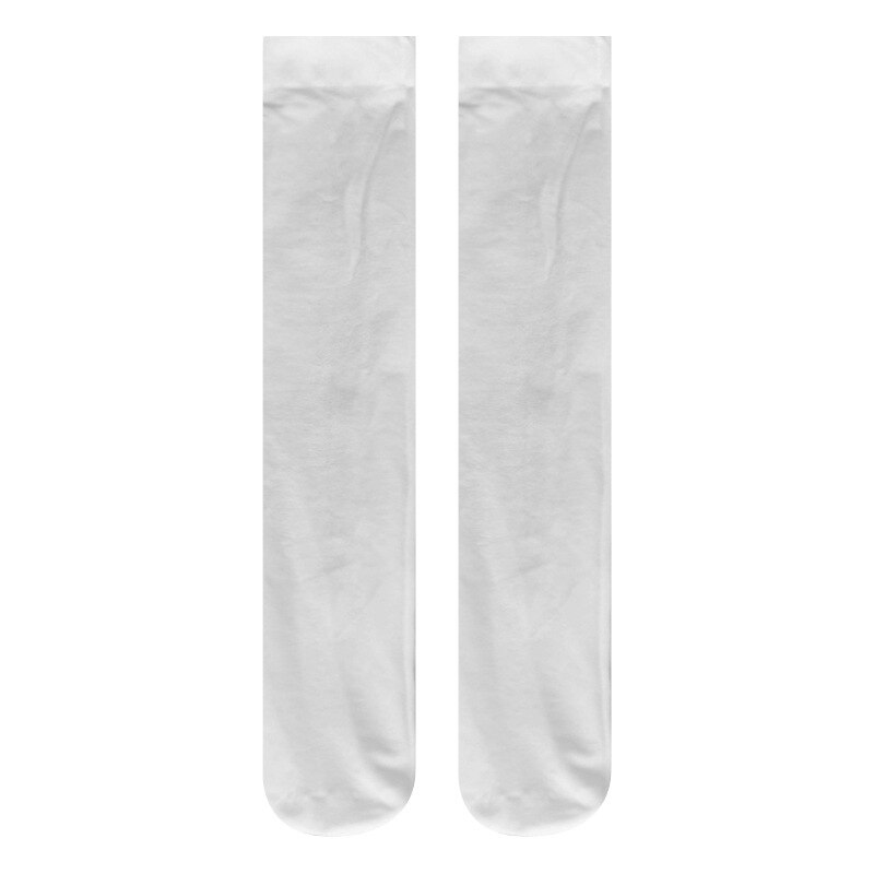 JK Woman Stockings Cute Black White Lolita Long Socks Solid Color Knee High Socks Fashion Girls Kawaii Cosplay Sexy Nylon Socks