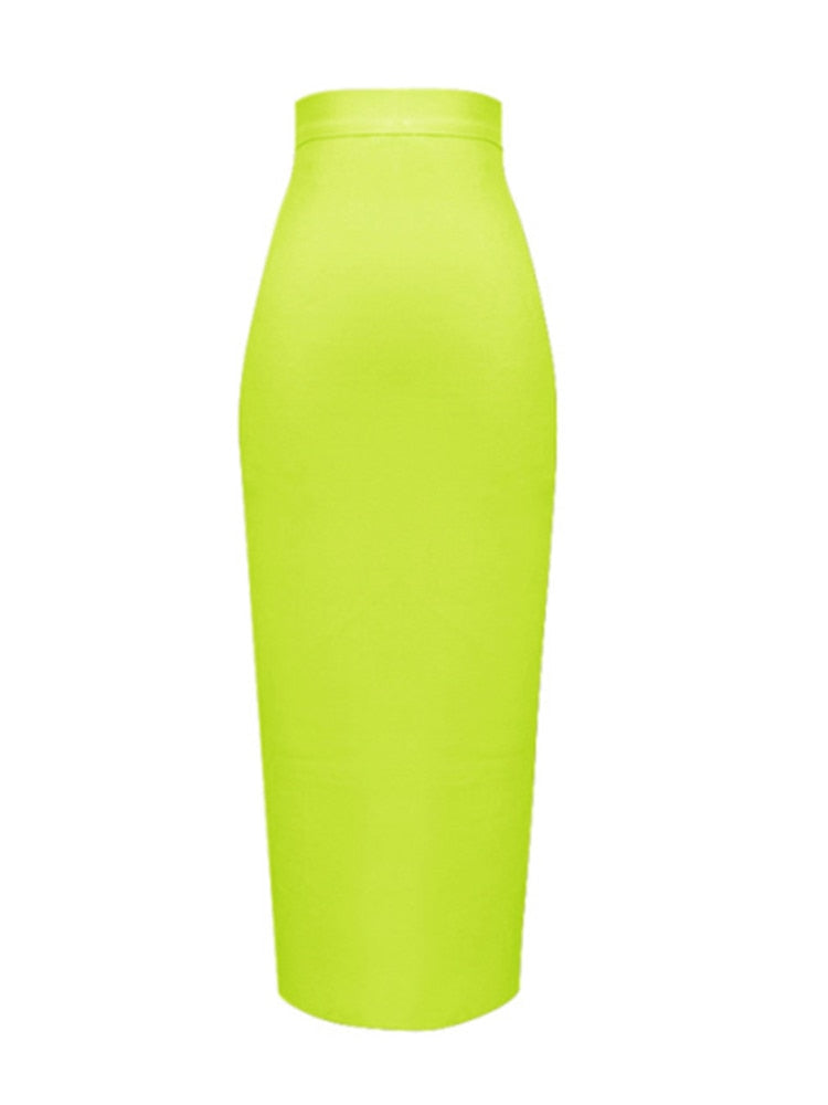 13 Colors New Fashion Women Sexy Pink Yellow Bandage Skirt Elastic Elegant Pencil Skirts 78cm