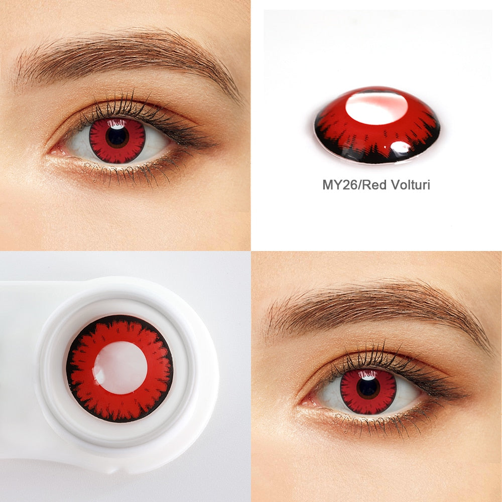 Halloween Contact Lenses Yearly Cosplay Anime Colored Contact Lenses White Contact Lenses For Eye Whiteout Lenses Cat Eyes Lens